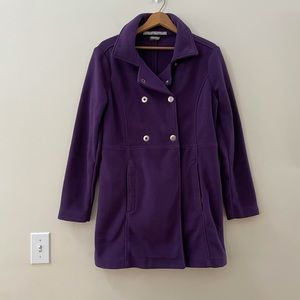 Athleta Switchback Purple Fleece Coat
